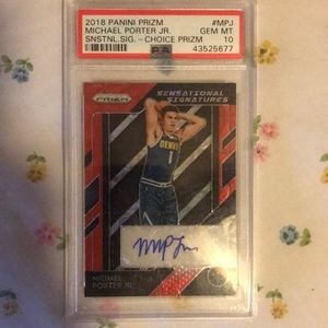 Incredibly Rare PSA 10 Michael Porter JR Autographed RC Choice Prizm 🔥